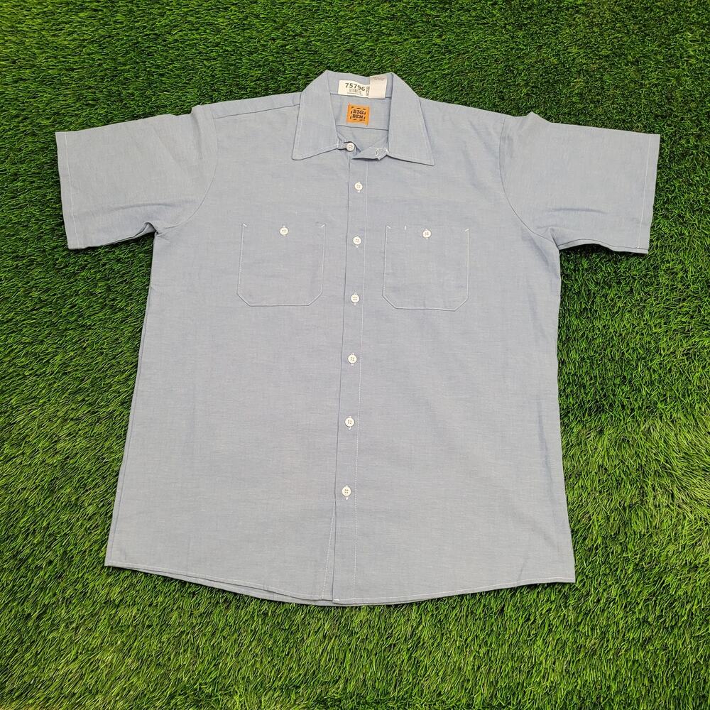 Vintage 90s Big-Ben Button Shirt Large 24x31 Wrangler Baggy